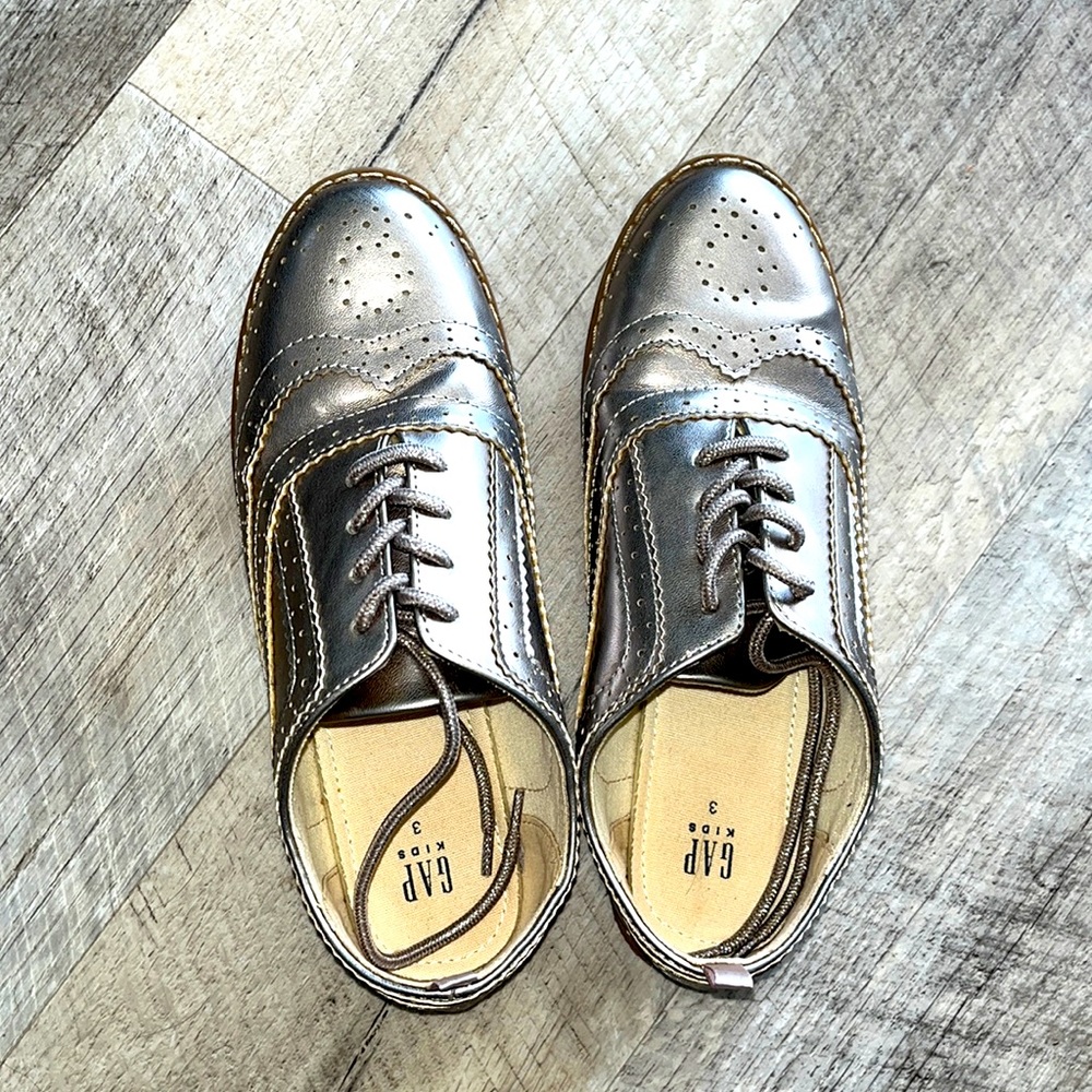 Goldish toned Metallic Kids Gap Shoes size 3